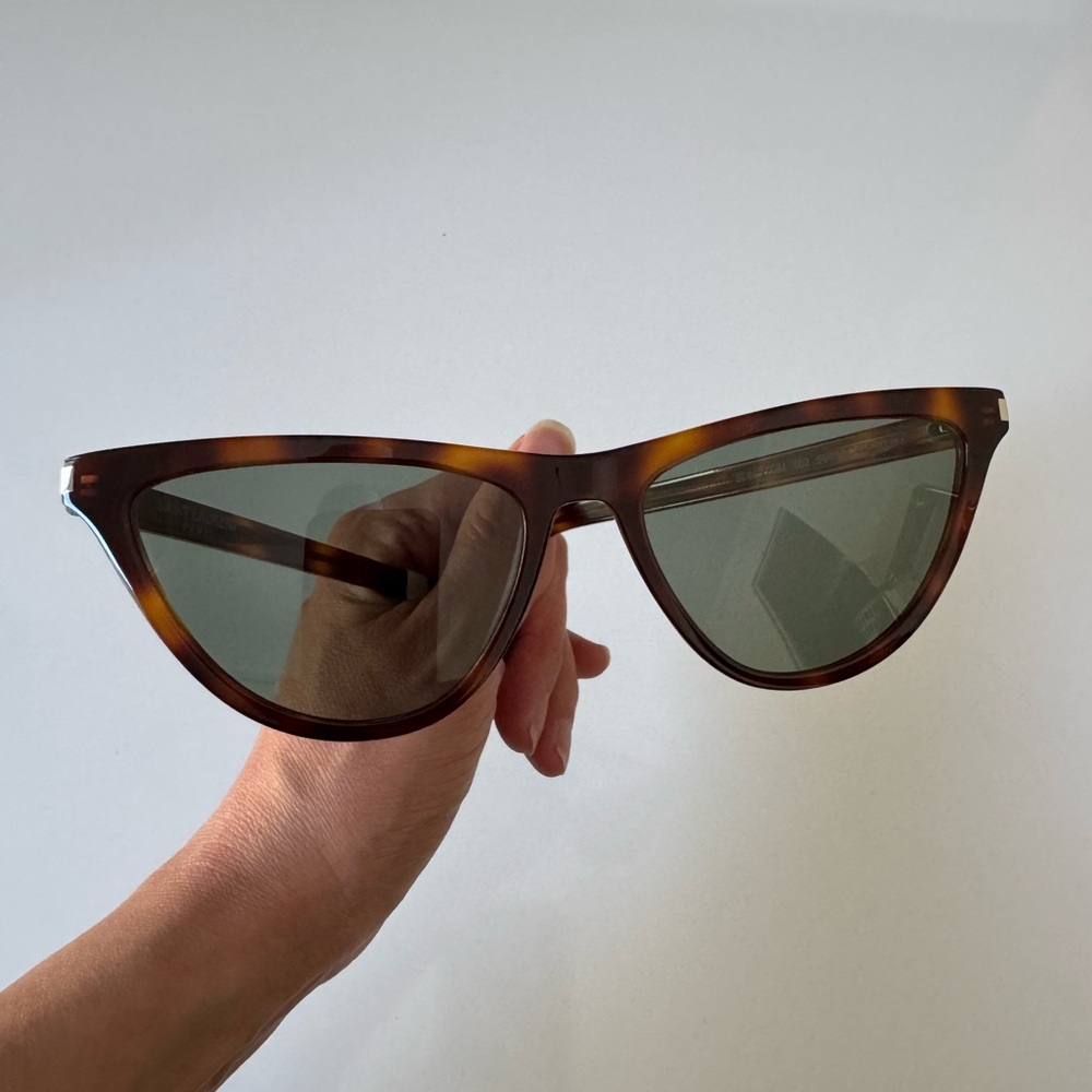Saint Laurent SL550 SLIM 002 Cat Eye Havana Tortoiseshell 56-16-145 Sunglasses - Picture 12 of 16